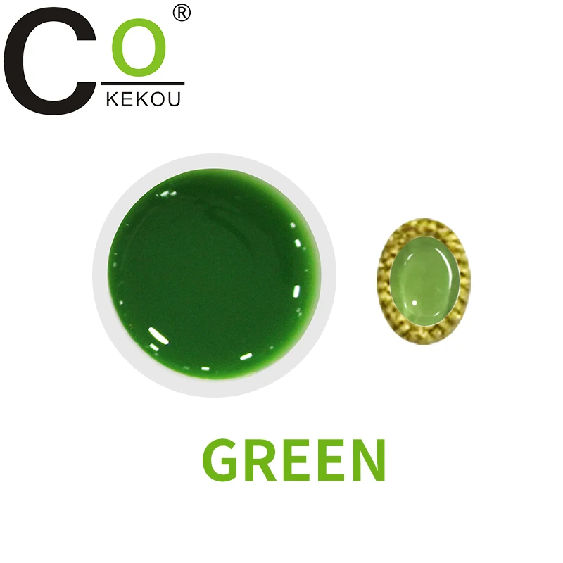 CoKEKOU Маникюр съемный клей гель стекло гель для наращивания фототерапии драгоценный камень модель гель лак для ногтей гель набор основа пальто верхнее пальто 10 мл - Цвет: green