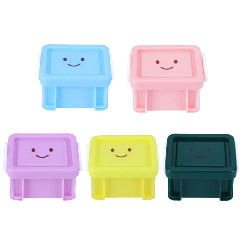 

Super Popular Candy Color Creative Home Furnishing Trumpet Mini Lock Box Super Cute Smile Storage Boxes Accessories Organizer