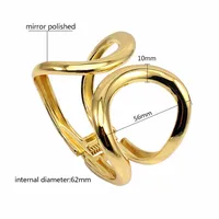 Simple Punk Cuff Bracelets & Bangles Summer Statement Gold Color Metal Pulseiras Present Jewelry 2