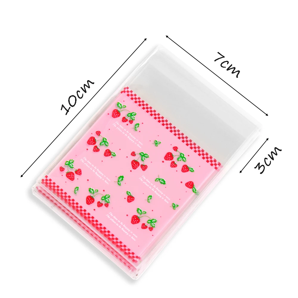 

100PCS Flower Cookies Biscuits Candy Bags Easter Birthday Party Wedding Self-adhesive Gifts Packaging Bag Wrapping Supplies