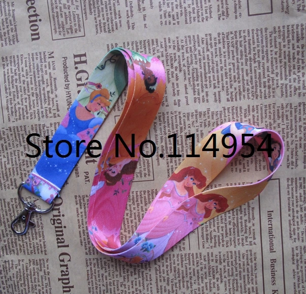 

Free shipping 10 Pcs /Wholesale lots Princess Necklace Strap Lanyards Cell Phone PDA Key ID Strap Charms L-25