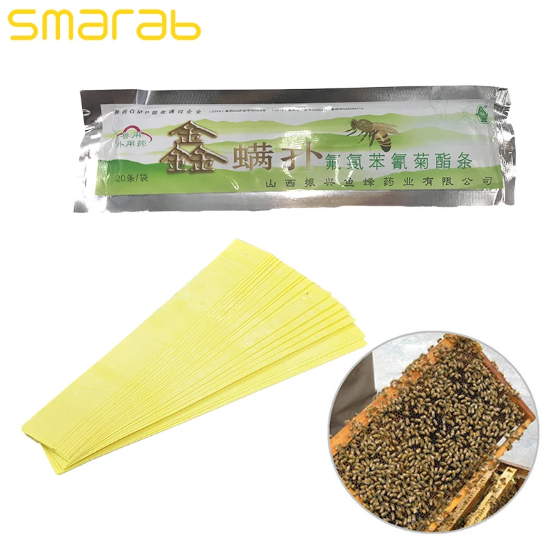 

20pcs/pack Acaricide Against Bee Varroa Mite Bee Medicine Beekeeping Tools Varroa Mite Control Beekeeping Supplies mites varroa