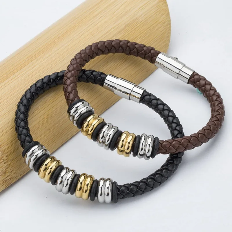 OMENG Fashion Men Bracelet Stainless Steel Clasps Bracelets