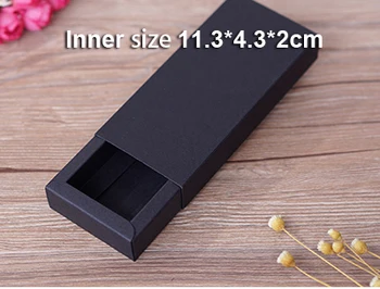 

Inner size11.3*4.3*2cm kraft drawer paper box with window Brown kraft handmade gift boxes,Essential oil box100piece\lot