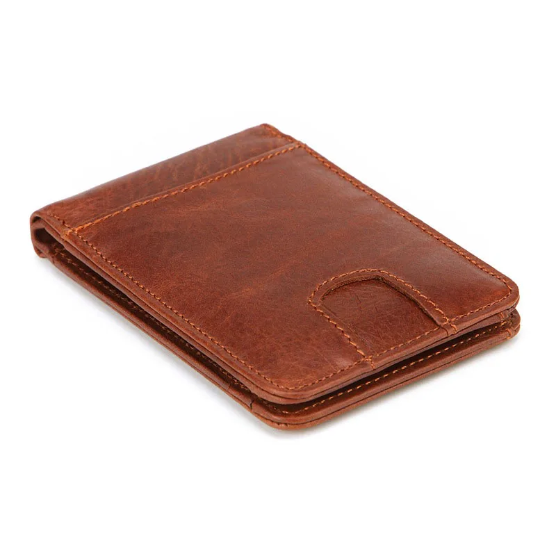 Oil wax brown men wallet (1)