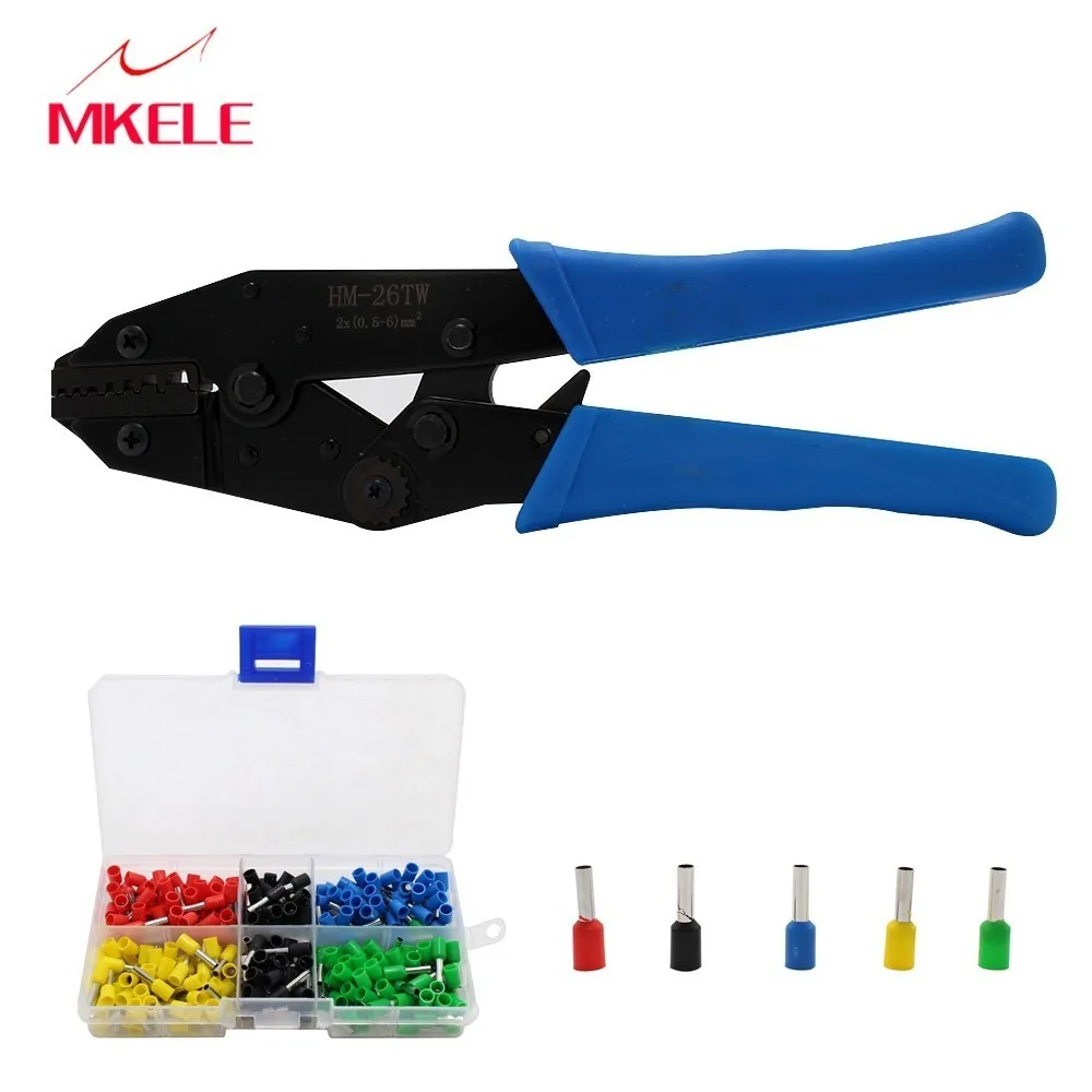 

Wire Stripper Cable Cutter Crimper Wire Pliers HM-26TW Automatic Multifunctional 20-10AWG Terminal Crimping Stripping Pliers