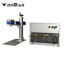 

100W fiber laser marking engraving and cutting machine for metal parts metal plate