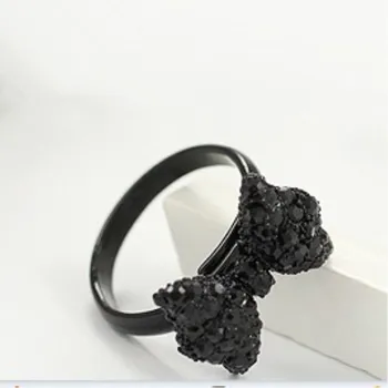

Korean Style Bow Knot Finger Sweet Cute Girls Exquisite Silver Plated Jewelry Vintage Rings For Women 4RD240