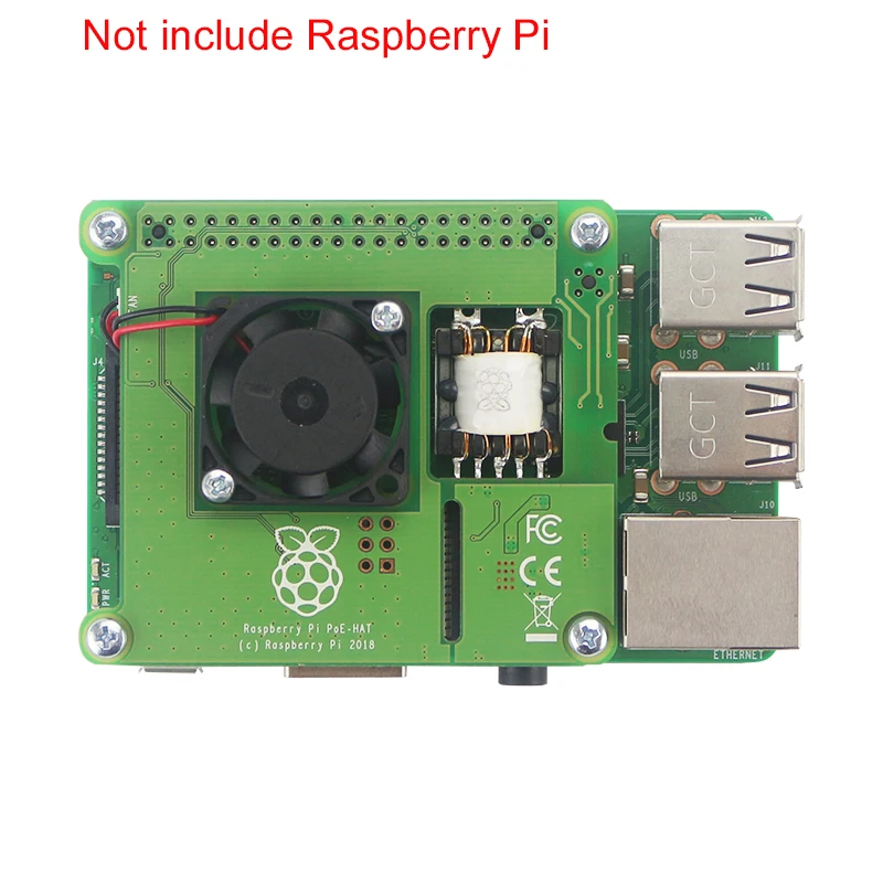 Raspberry Pi POE HAT мощность над Ethernet плата расширения с охлаждающим вентилятором для Raspberry Pi 3 Model B