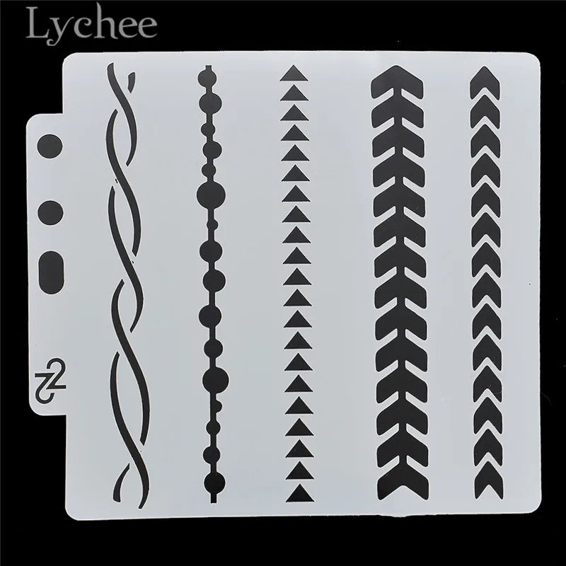 Lychee трафареты с рисунком спасательных символов и цифр для творчества слойные