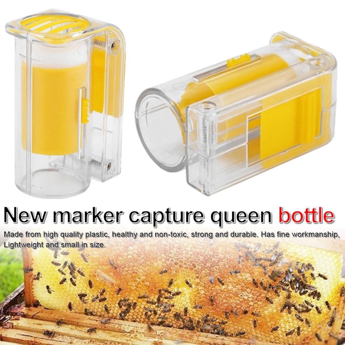 Пчеловодство маркировщик Ловец пластик одна рука маркер для бутылки Плунжер пчеловод инструмент садовый пчеловод королева ловушка для пчел