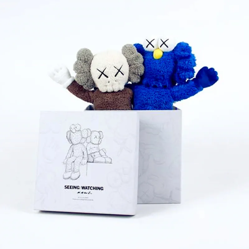 

40CM KAWS SEEING WATCHING Changsha IFS Sesame Street BFF Conjoined Plush Doll With Original Box X15