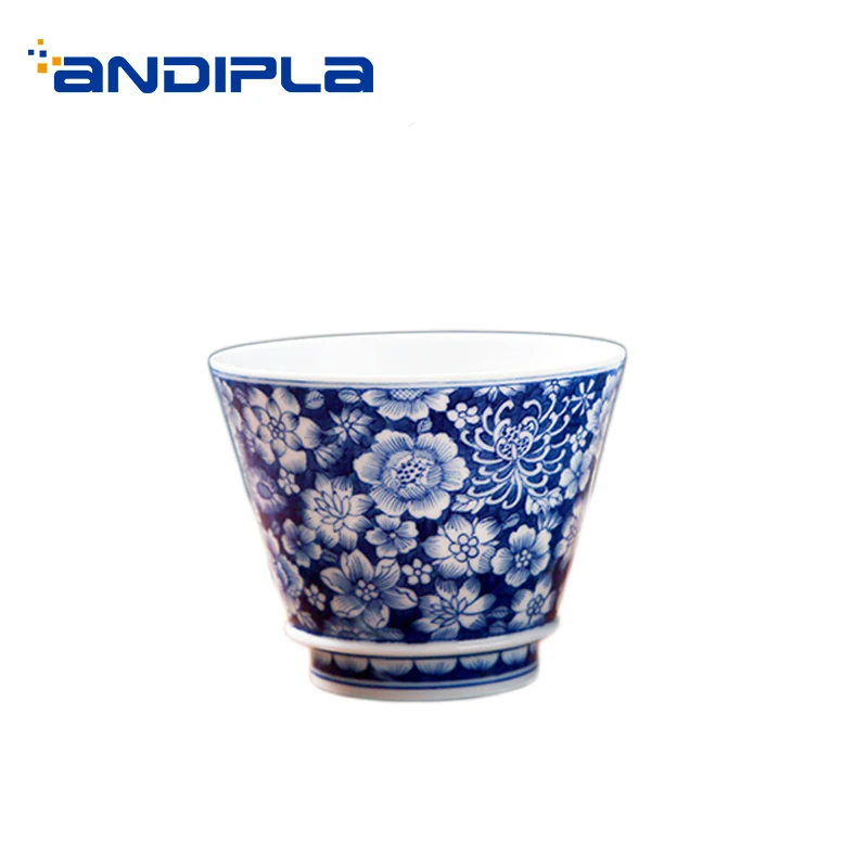 

110ml Jingdezhen Small Teacup Home Vintage Drinkware Office Tea Ceremony Master Puer Tieguanyin Tea Cups Mini Sake Cup for Gifts