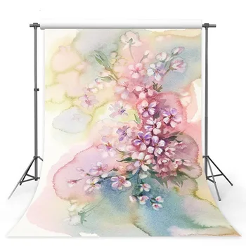 

Customized quality vinyl cloth newborn halo dyeing of flower color photography background S-2992
