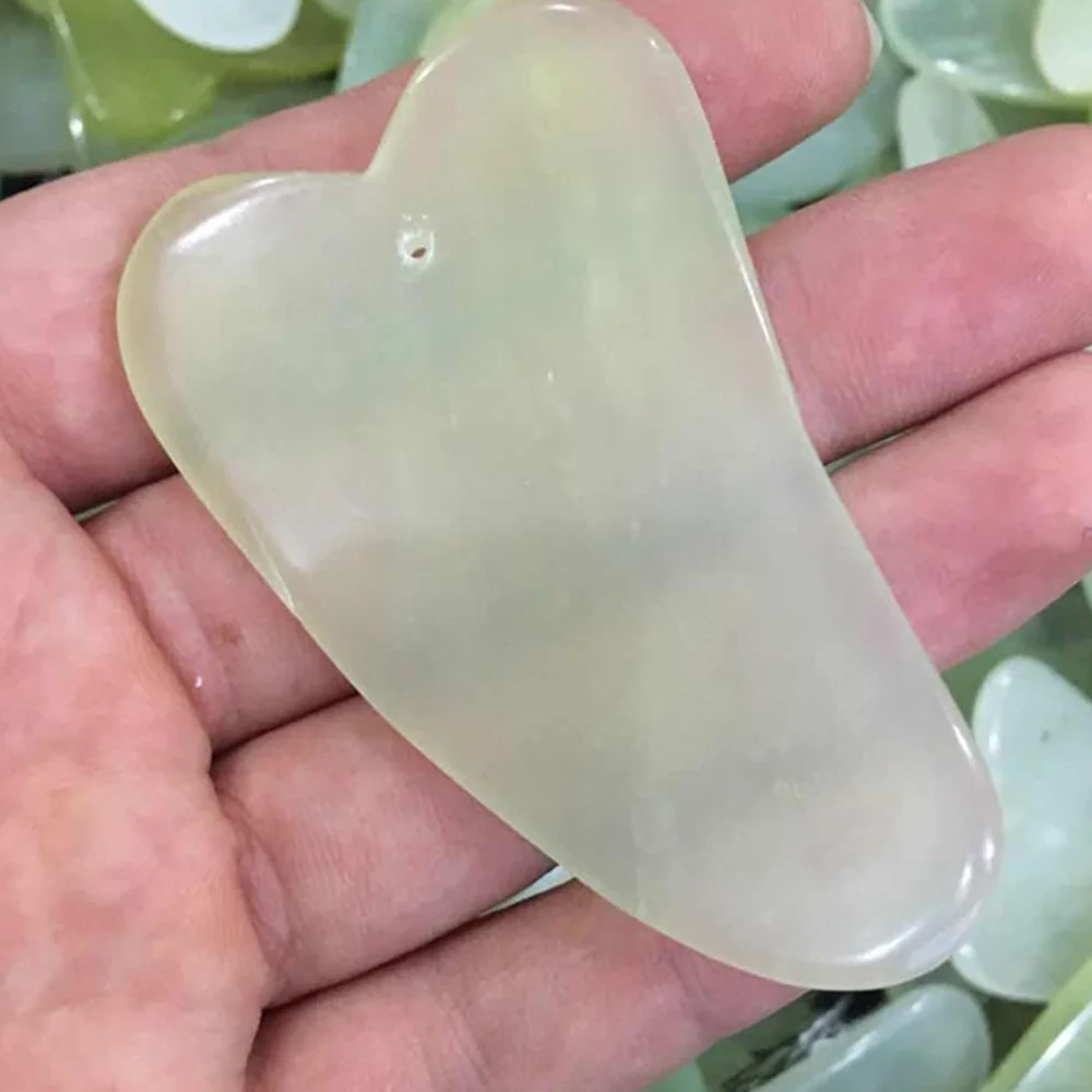 Натуральный Нефритовый камень Guasha Массажер здоровье Jade Gua Sha SPA тело лицо против морщин соскабливающая доска уход за лицом инструменты