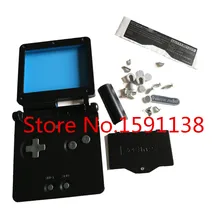 Абсолютно полный корпус черного цвета для GameboyAdvance SP корпус оболочки замена крышки консоли с наклейками кнопки