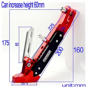 

MOSDA Motorcycle support side frame adjustable high side support modified scooter side stand for Motorcycle Kickstand