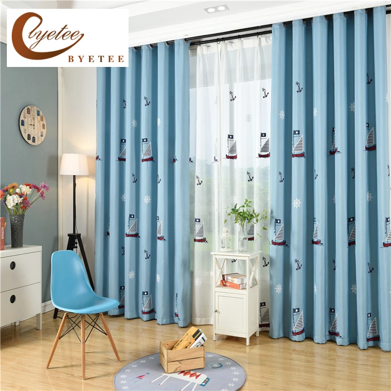 Byetee cortinas opacas para sala de estar, bordadas para habitación bebé, dormitorio de niños, telas para ventana|curtains for|children curtainscurtain for living - AliExpress
