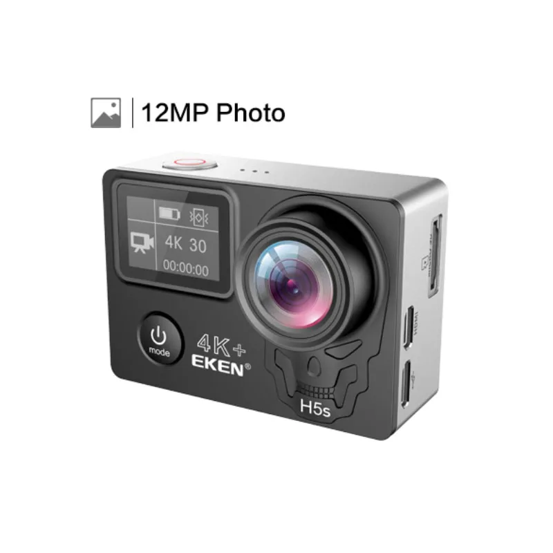 Экшн-камера EKEN H5S Plus, Ultra HD 4K Ambarella A12, Wi-Fi, 170, водонепроницаемая Спортивная камера для шлема Экшн-камера EKEN H5S Plus, Ultra HD 4K Ambarella A12, Wi-Fi, 170, водонепроницаемая Спортивная камера для шлема