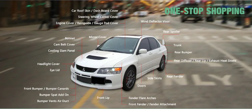 Автомобильные аксессуары для Mitsubishi Lancer Evolution EVO 7 8 9 FQ карбоновые велосипедные шины волокно задний спойлер глянцевое волокно Багажник крыло загрузки отделка