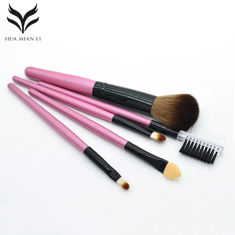 5Pcs Makeup Brushes Set Portable Mini Powder Foundation ...