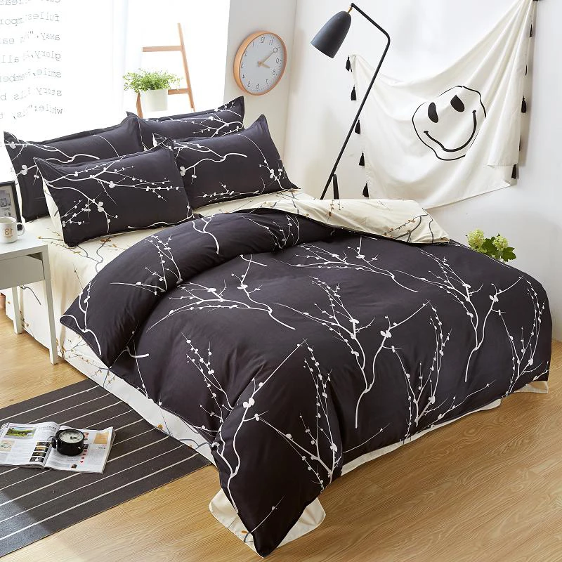 

Home textile new style Bedding Set King Queen Full Twin Size Pattern Flat Sheet Duvet Cover Bed Sheet Pillowcase