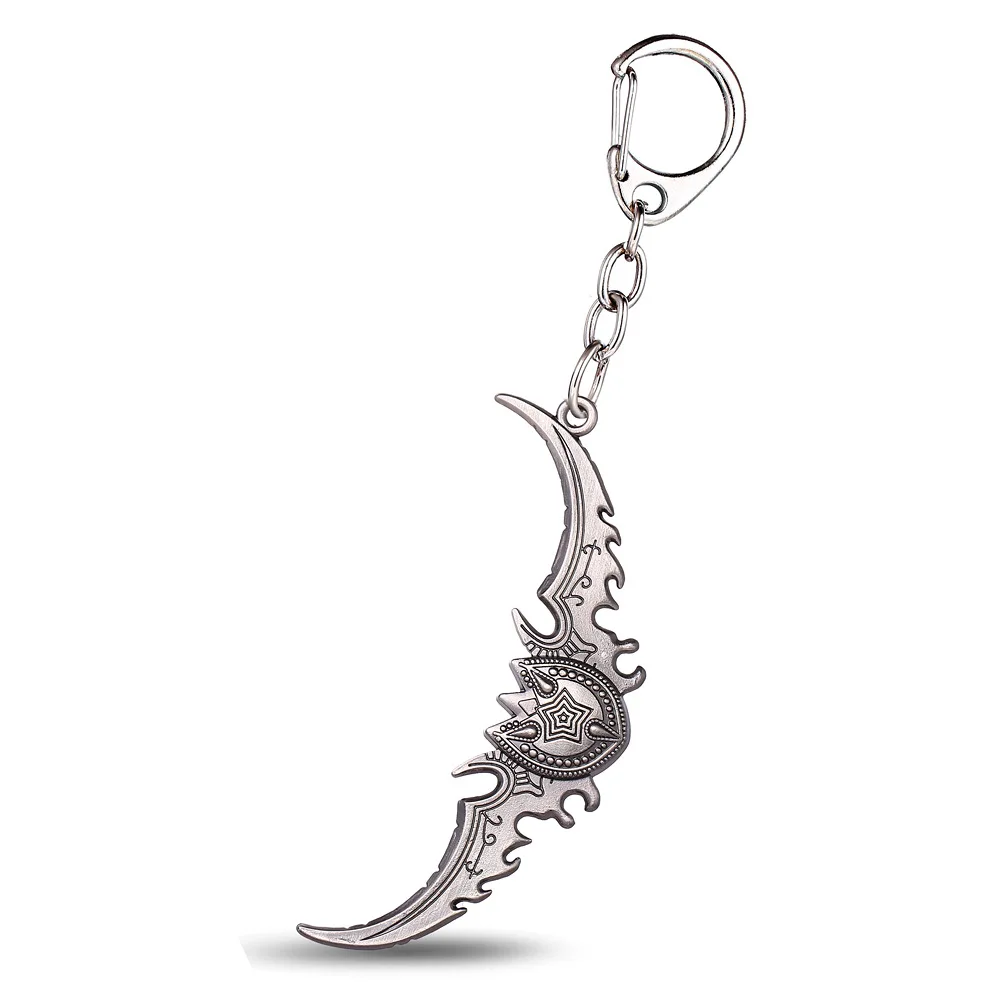 

2019 Movie WOW World of Warcraft Weapons Demon Hunter Egg Knife Frost Sad Sword Alloy Weapon Keychain Men Boyfrie For Fans