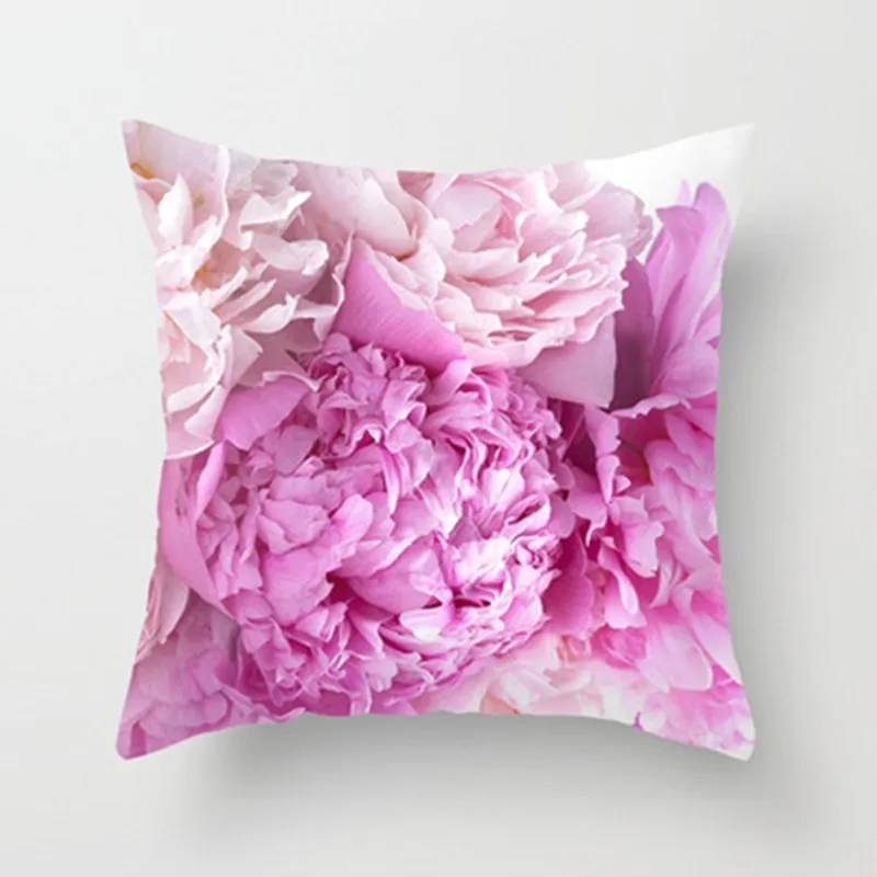 

45x45cm Pillowcase 3D Rose Printed Pillow case Pillow Cover Throw Pillow Case Living Room Bed Room Flower Peony