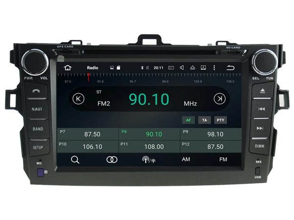 Discount Ips screen Android 8.0 Car Dvd Navi Player FOR TOYOTA COROLLA 2007 2008 2009 2010 2011 2012 gps suto stereo audio multimedia 2
