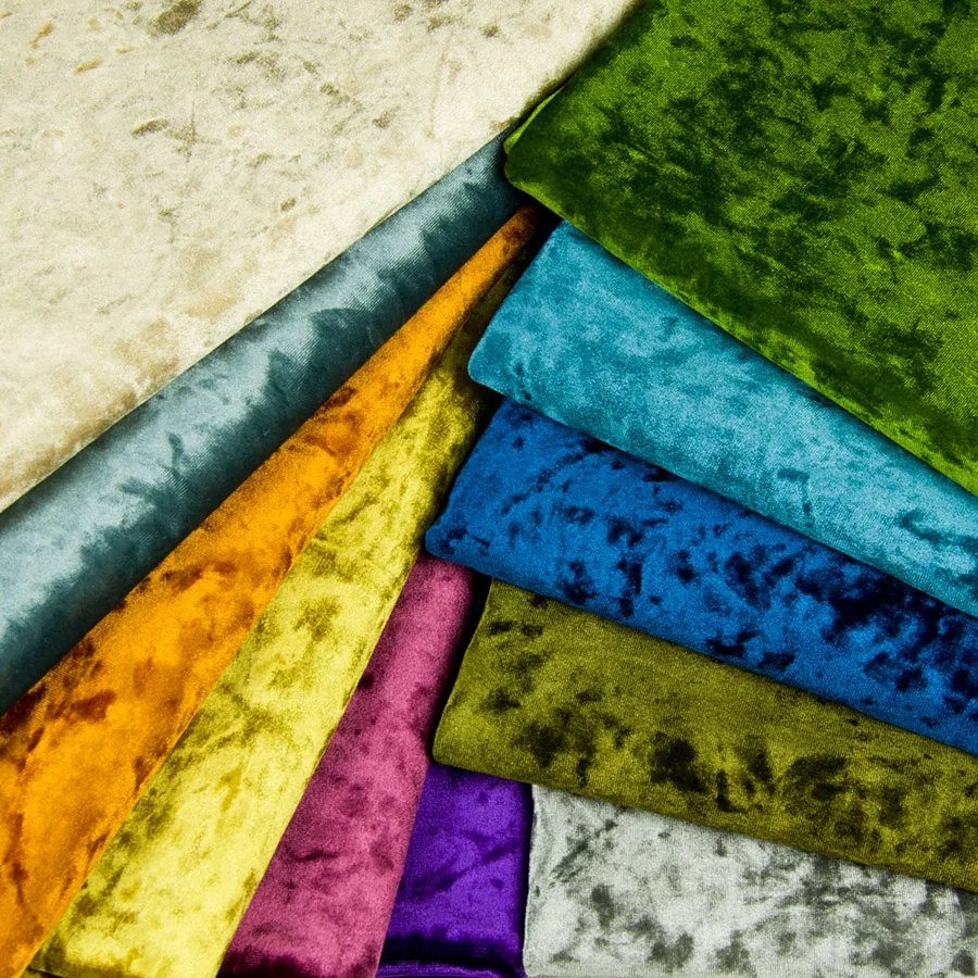 Бархатная ткань гофрированная Великолепная шелковистая велюровая ткань для бархатной одежды Роскошная мягкая бархатная домашний текстильный занавес