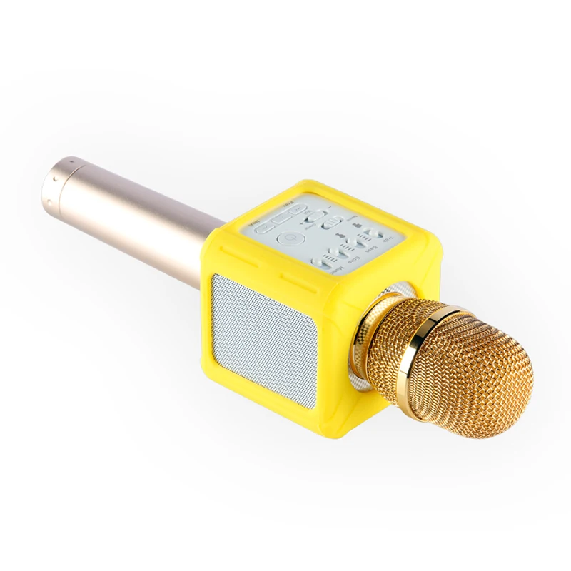 Original Brand Q9s Magic Bluetooth Karaoke Microphone Wireless Professional Player speaker With Carring Case For Iphone Android004