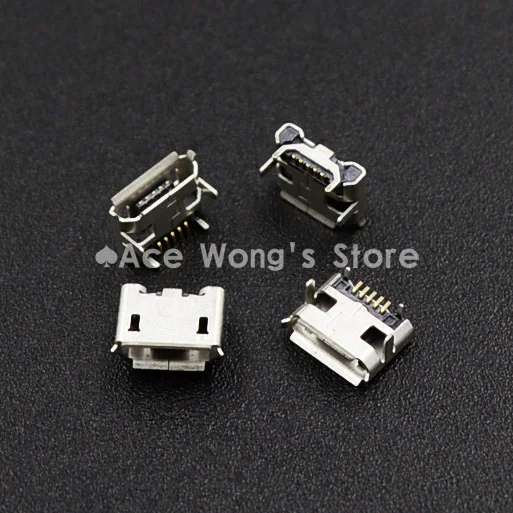 Новинка, высокое качество, 10 шт., разъем Micro USB Jack, гнездовой тип, 5Pin, SMT, Хвостовая зарядная розетка, печатная плата