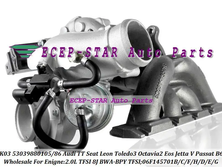 K03 53039700105 53039880105 53039700086 06F145701B Turbo For Audi TT Seat Leon Toledo III Octavia II Eos Jetta V Passat B6 BWA BPY 2.0L TFSI (3)
