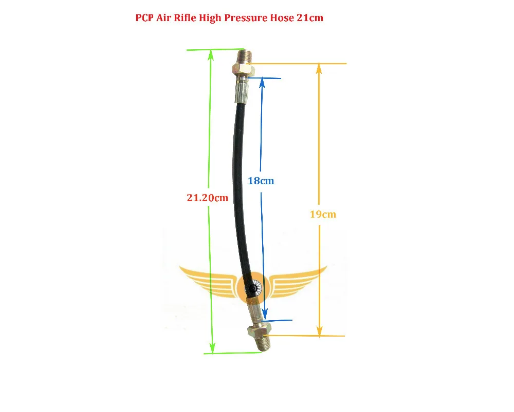 PCP Hunring Пейнтбол шланг высокого давления Линия для пейнтбола заправка воздуха 21 см длиной 2 шт = 1 лот