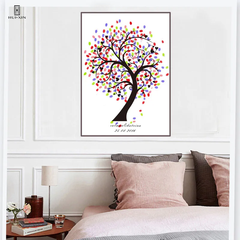 Curving A beaiful Tree Like a Dancing Person  DIY Fingerprint Guestbook Souvenir Best Gift for Birthdays Weddings  Anniversary