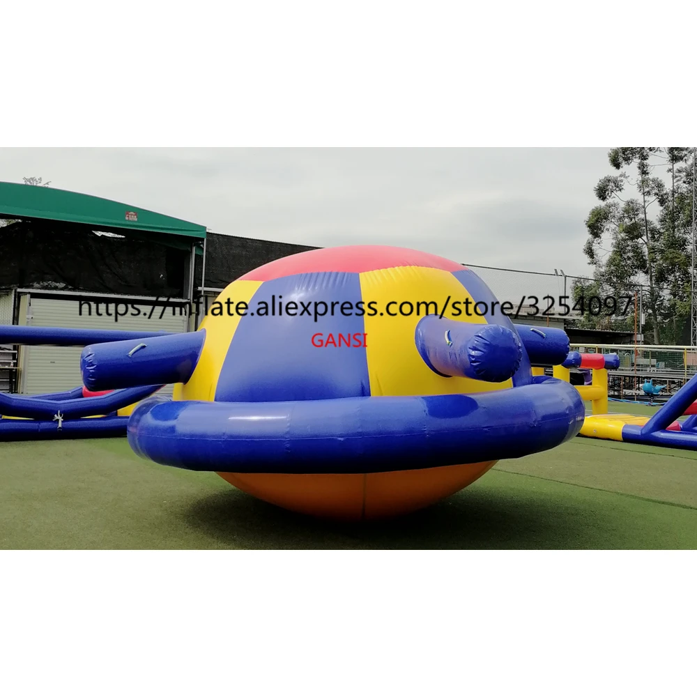 Summer Activity Water Games Inflatable Floating Spinner Toys 4m Inflatable Water Saturn For Sea