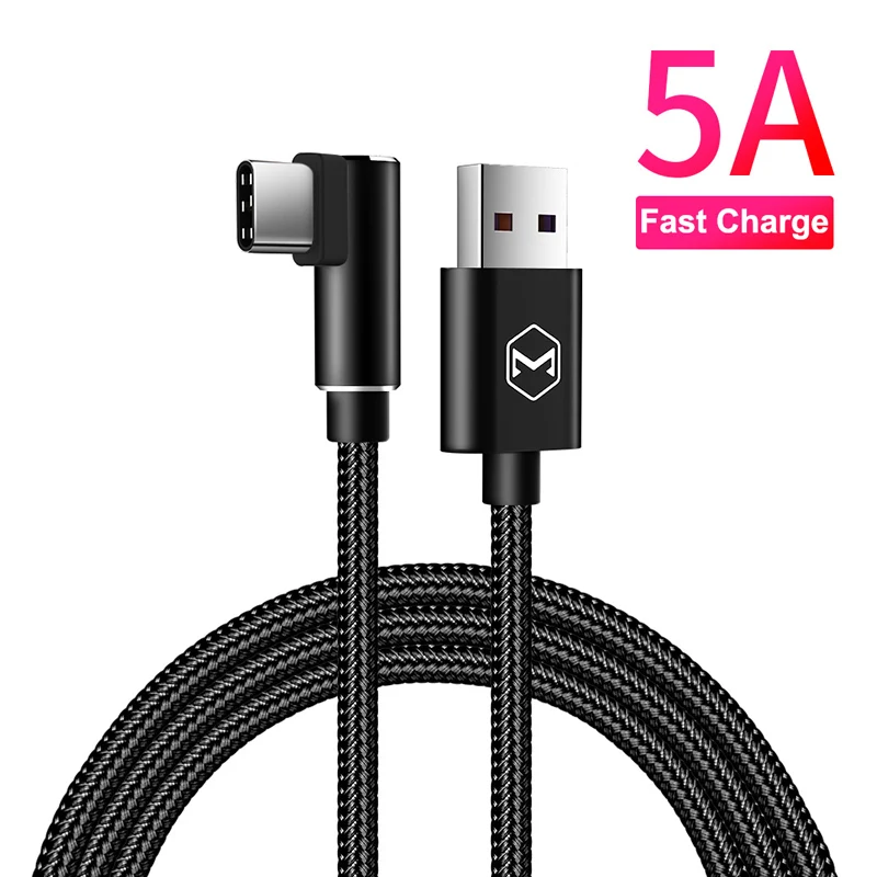 Mcdodo usb type-C кабель 5А для быстрой зарядки type-C кабель для синхронизации данных для samsung S9 Nexus 6P 5X huawei Xiaomi USB C кабель - Цвет: 5A Type C Black