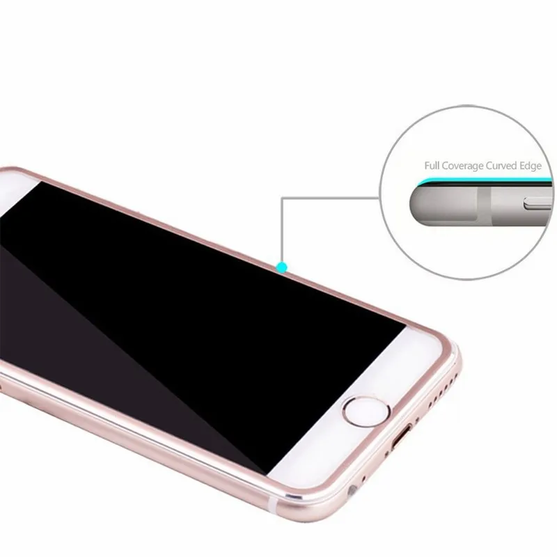 Ascromy для iPhone 6 S полное покрытие защита экрана 3D изогнутый край металлическая