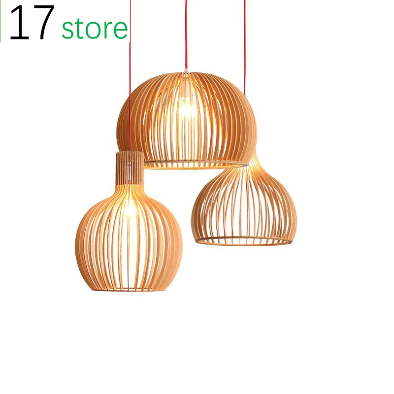 

Loft Style Creative Wooden Droplight Industrial Vintage LED Pendant Light Fixtures Dining Room Hanging Lamp Indoor Lighting