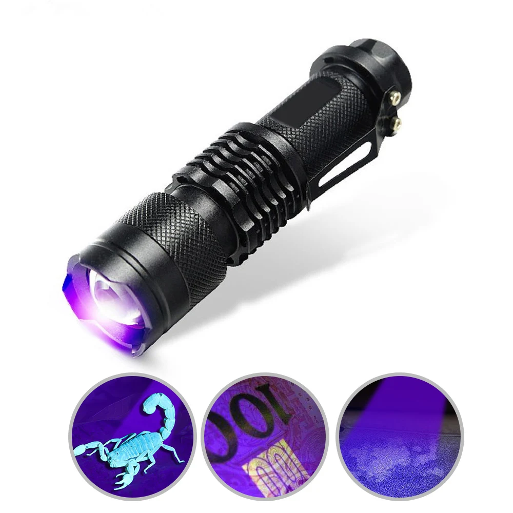 

Portable UV Flashlight Radiometers 395nm LED Fluorescence Detection For Detection Of Cosmetic Fluorescer True Or False