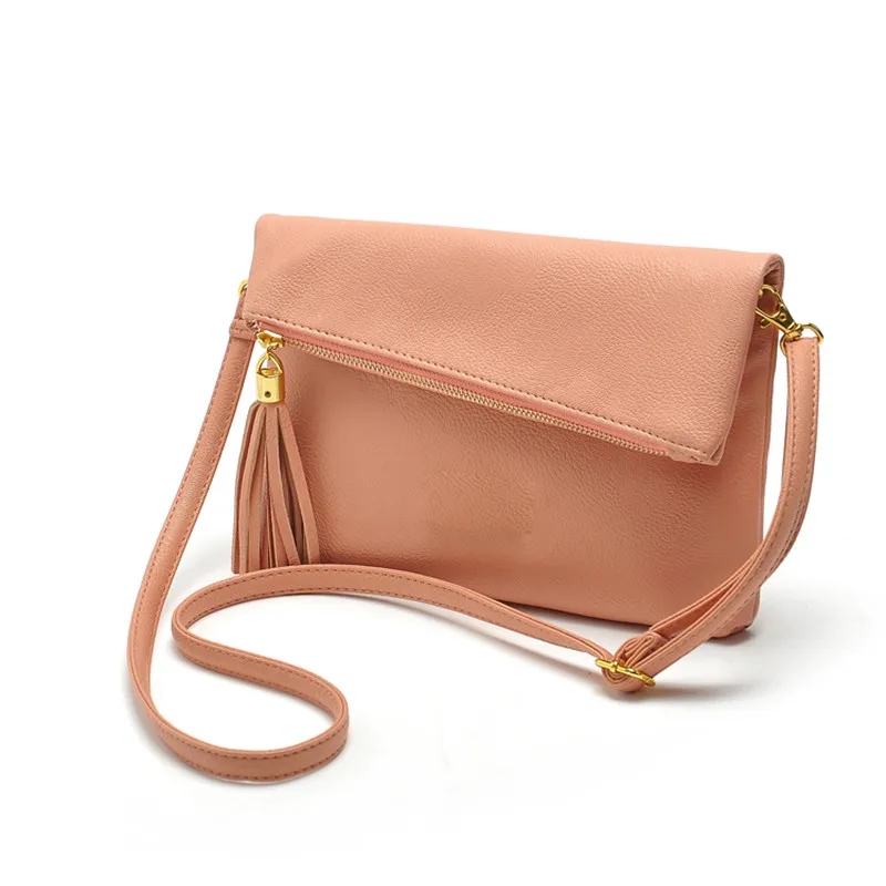 Famous Brand Design Small Fold Over Bag Mini Women Messenger bags Leather Crossbody Sling ...