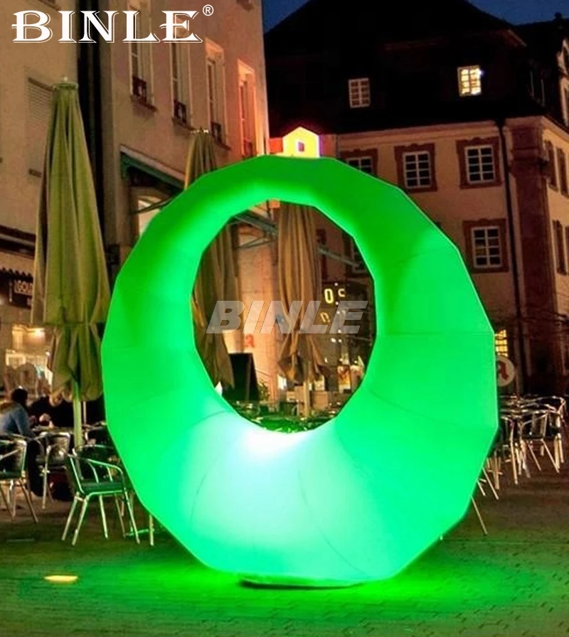 2018 new arrival 2mH O shaped balloon inflatable led light circle ring with RGB for restaurant decoration | Дом и сад