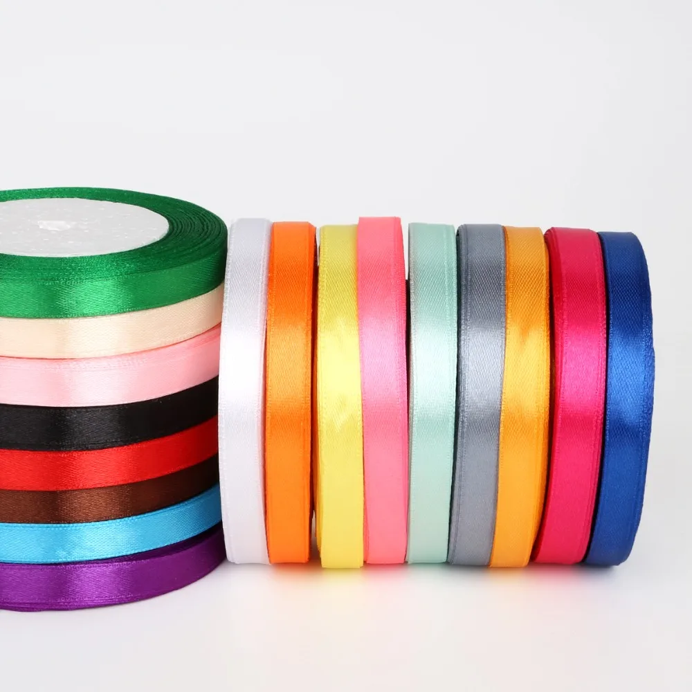 

25Yards 10mm Pretty Silk Satin Ribbons For DIY Wedding/Party/Home Decoration Invitation Card Gift Wrapping Scrapbooking Supplies