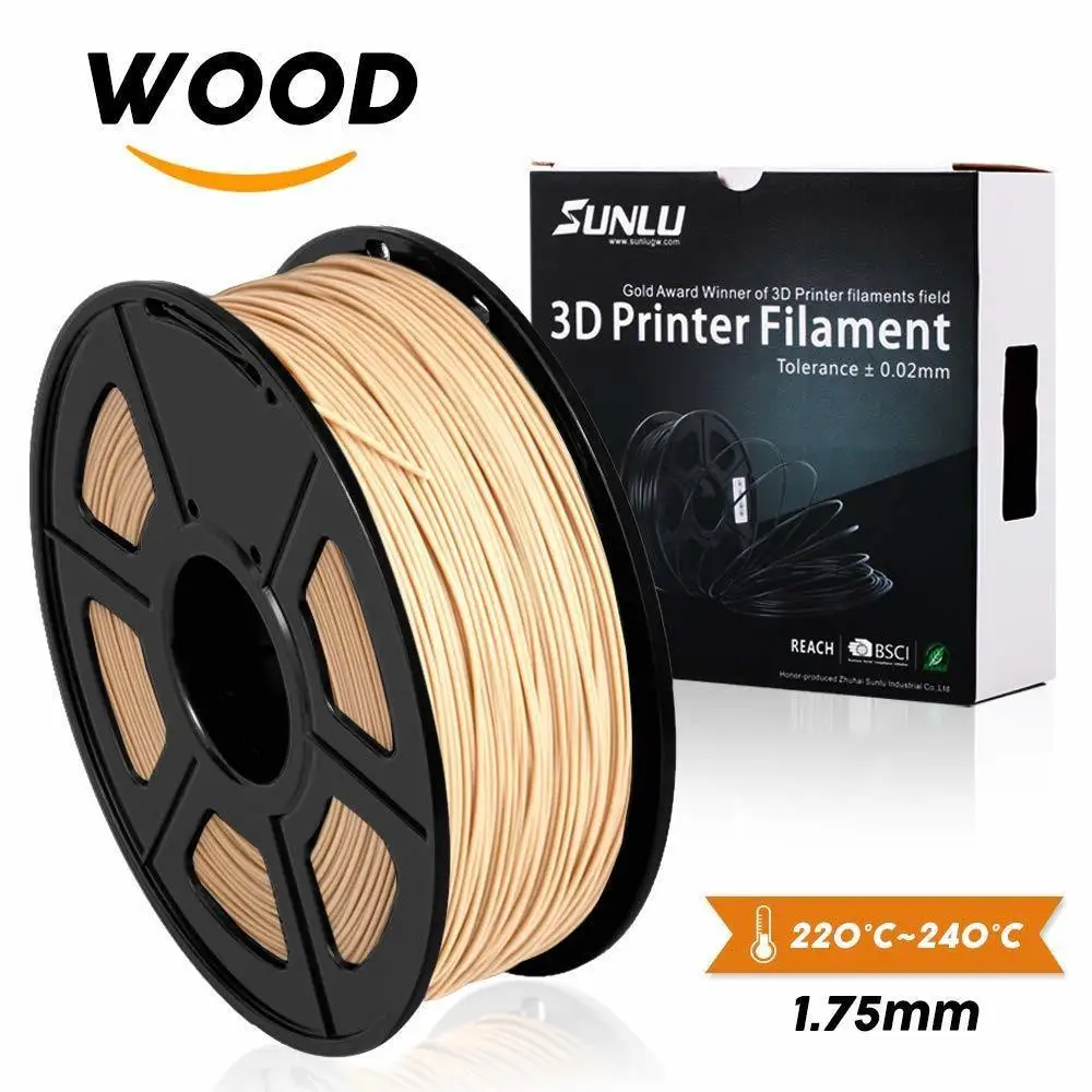 

Wood Fiber 3d Printer Filament PLA 3d Extruder Filament 1.75mm/3.0mm 1kg With Spool Wood Fialment With 15%wood Fiber & 85%PLA