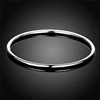 DOTEFFIL 925 Sterling Solid Silver Bracelet Fashion Personality Simple Smooth Bangles For Women Wedding Engagement Jewelry ► Photo 3/6
