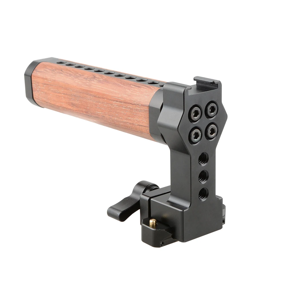 CAMVATE QR Wooden Top Handle With NATO Rail And Cold Shoe (6)