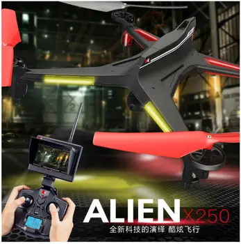 

RC Drones X250 FPV Real-time high-resolution 2.0MP HD Camera 4CH 6 Axis RC Quadcopter With real-time graph led display VS V686G
