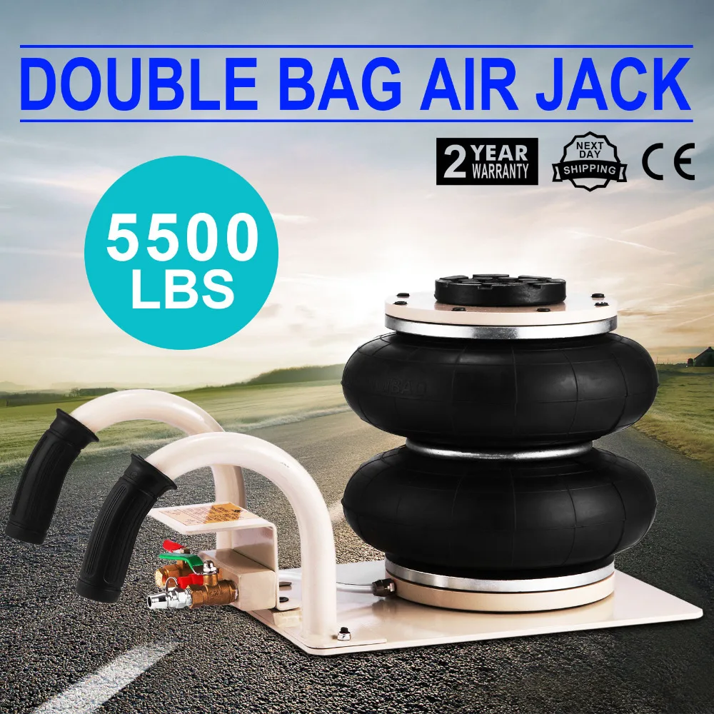 

5500 LBS Double Bag Air Jack 2.5 Ton Lifting Jack Pneumatic Air Jack 2.5T