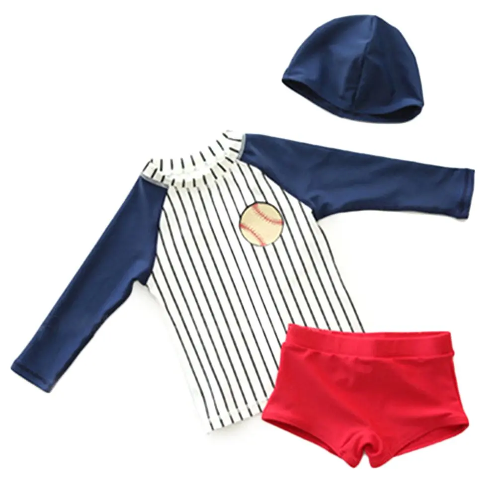 

Waterproof Breathable Childs Girls Lovely Baseball Stripe Swim Suits Kid Swimwear Bikini Pretty Perfect addition