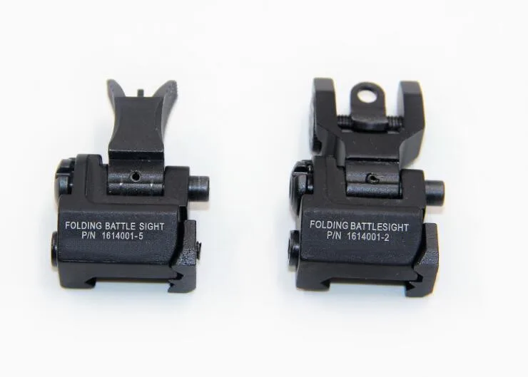 

Metal V-shape Flip-Up Rear & Front Sight Folding Battle Iron Sights for Drop-In Free-Floating Handguards Picatinny Rail